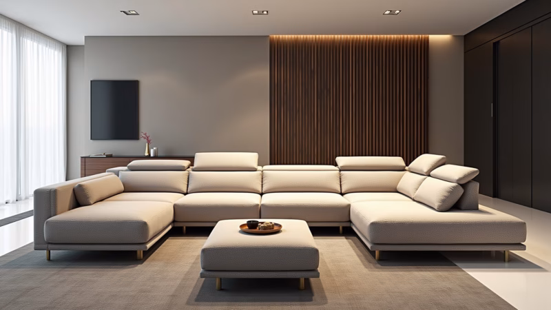 Sofá modular planejado com design exclusivo.