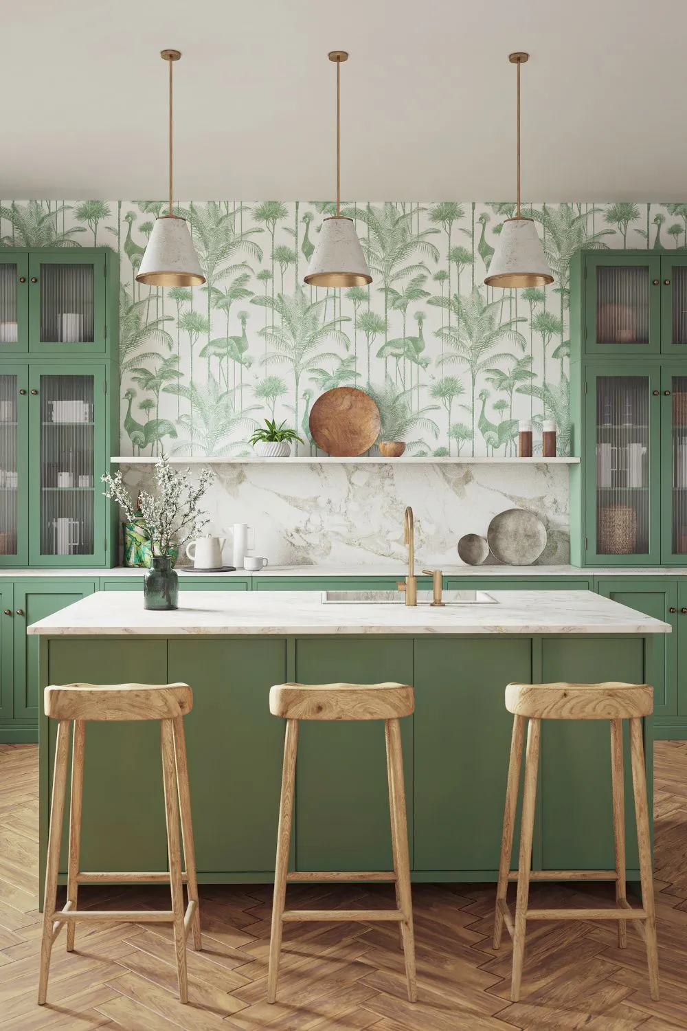 green kitchen