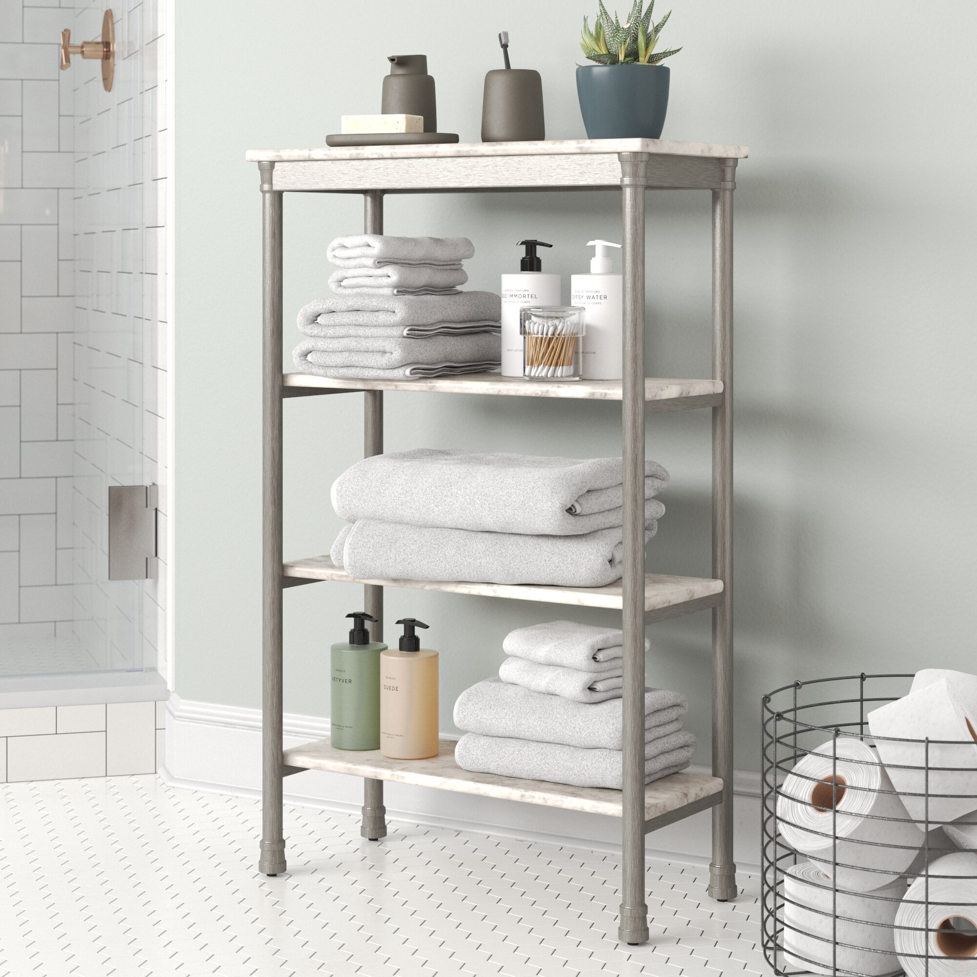 bathroom shelf