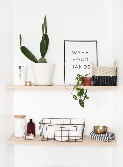 bathroom shelf