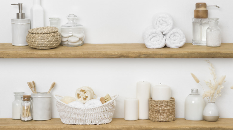 bathroom shelf