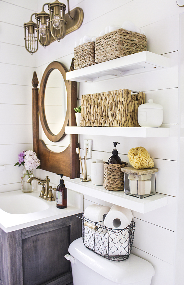 bathroom shelf