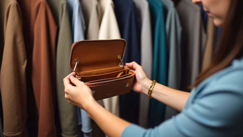 Armazenando bolsa de couro corretamente.