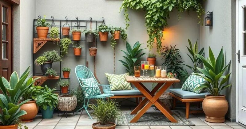 como decorar pátio pequeno gastando pouco