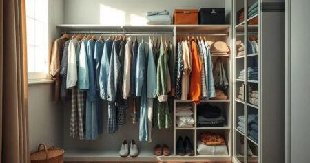 como organizar guarda roupa