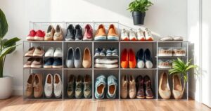 como organizar sapatos