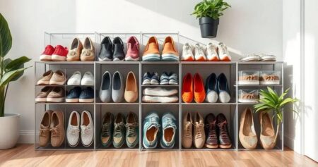 como organizar sapatos