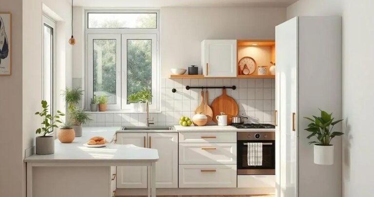 decoração de cozinha pequena e simples