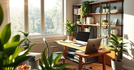 decoração de home office pequeno