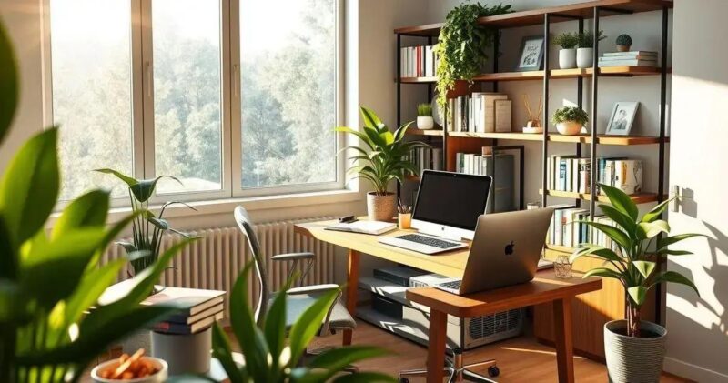 decoração de home office pequeno