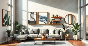 decoração de parede de sala
