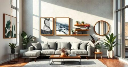 decoração de parede de sala