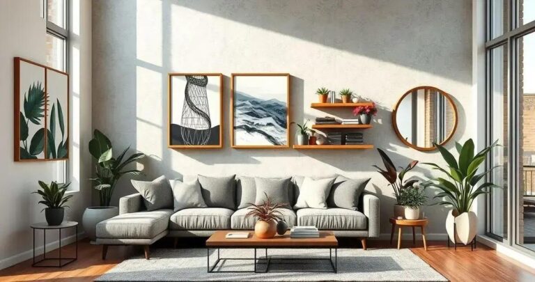 decoração de parede de sala