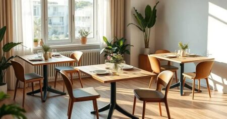 mesa de jantar para apartamento pequeno