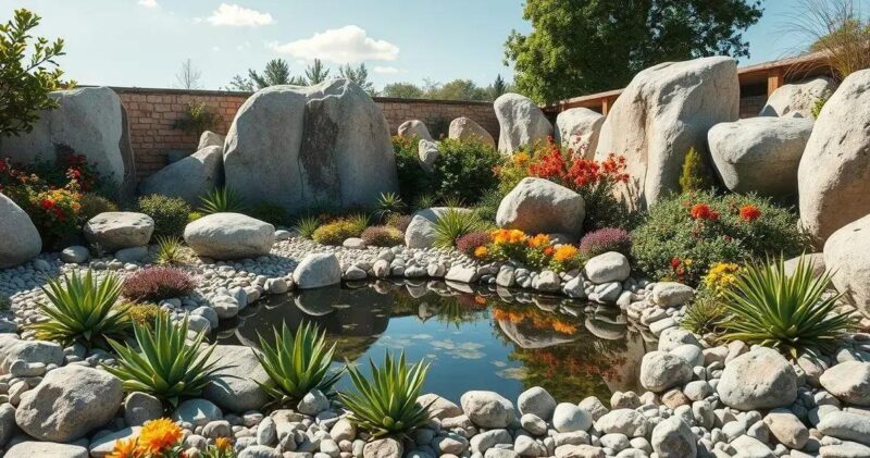 paisagismo com pedras