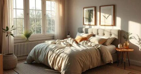 quarto de casal aconchegante