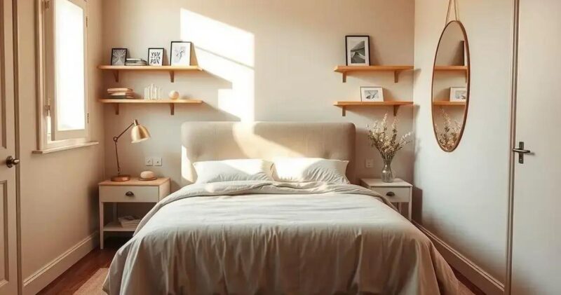 quarto de casal pequeno decorado