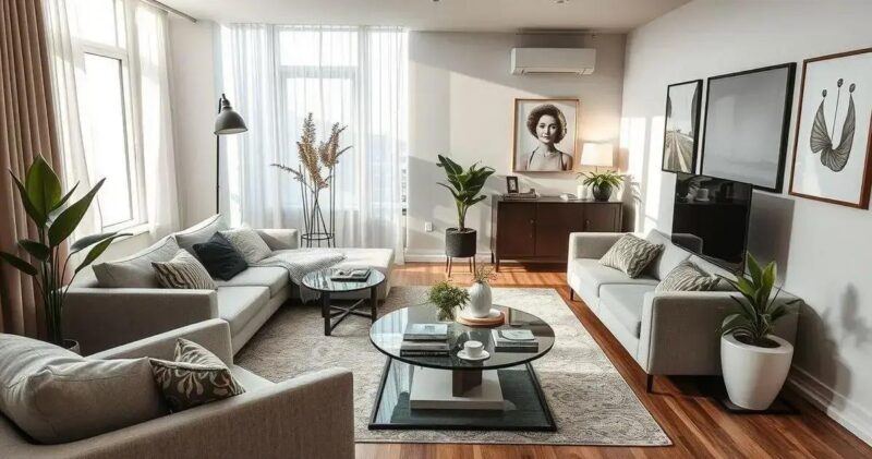 sala de estar de apartamento