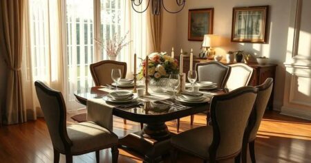 sala de jantar decorada