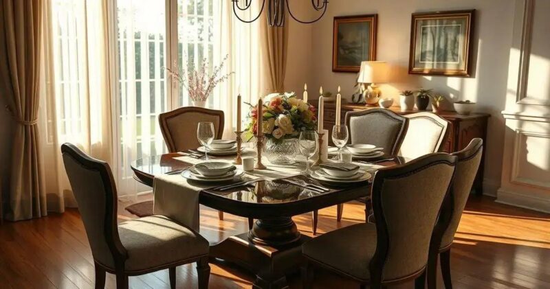 sala de jantar decorada
