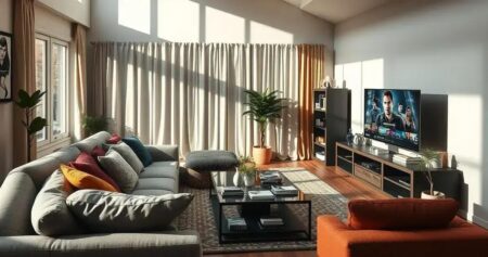 sala de TV decorada