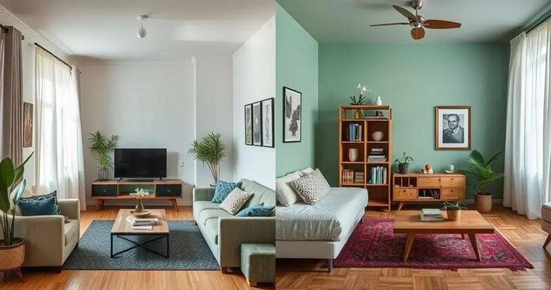 antes e depois decoração