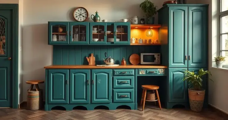 armário de cozinha antigo reformado