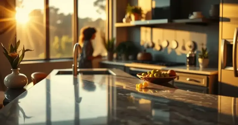 bancada de cozinha em L