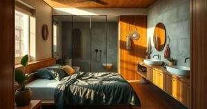 banheiro integrado ao quarto