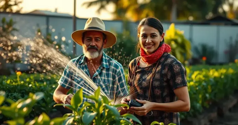 como irrigar o jardim