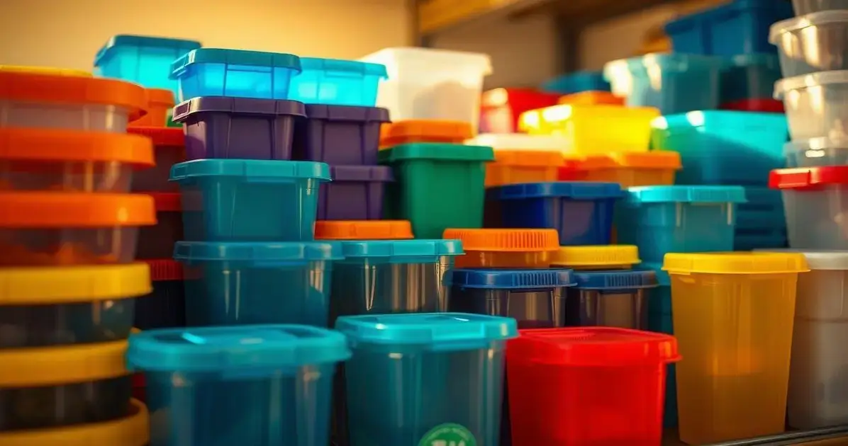 como organizar os potes de plástico