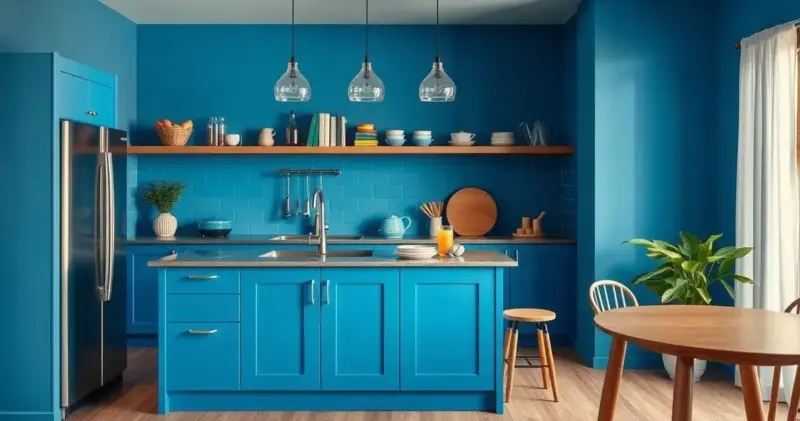 cozinha azul