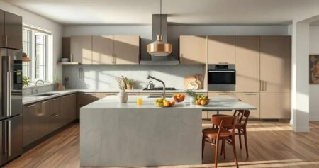 cozinha com ilha central