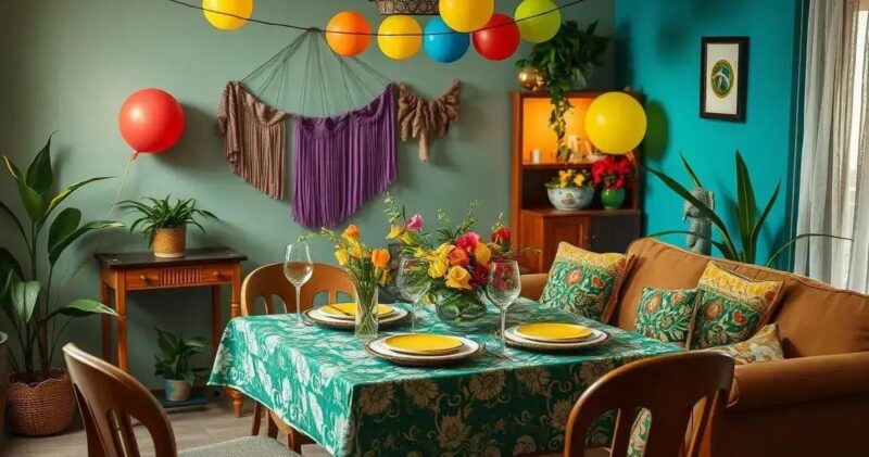 decoração de festa em casa
