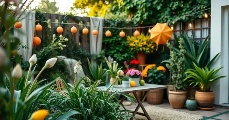 decoração de jardim para festa