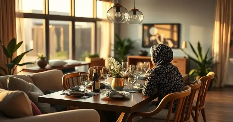 decoração de sala de estar e jantar juntas