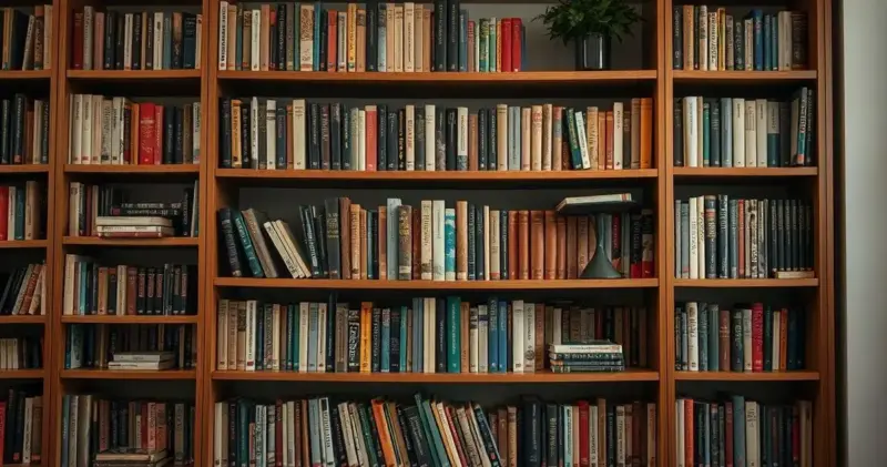 estante de livros