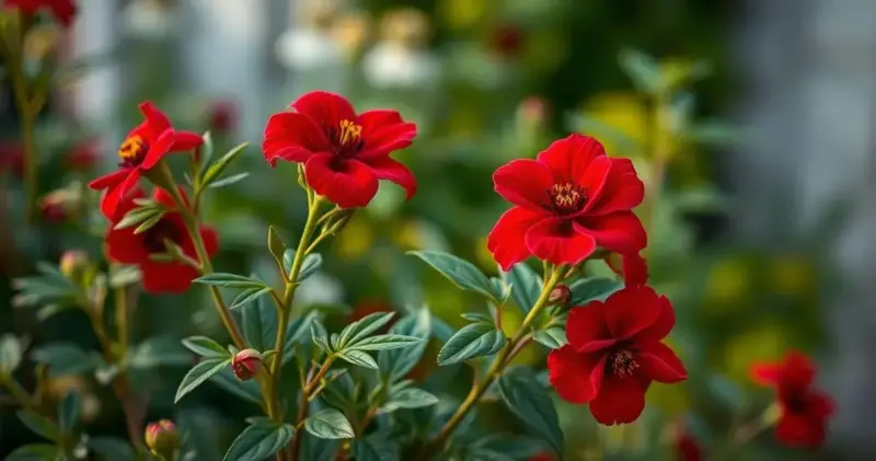 flores vermelhas para jardim