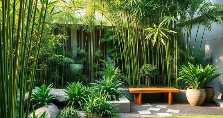 paisagismo com bambu