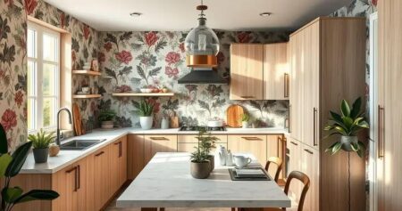 papel de parede para cozinha