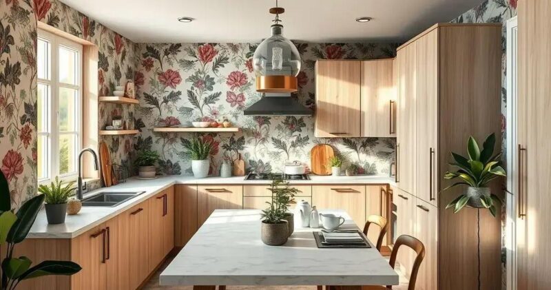 papel de parede para cozinha