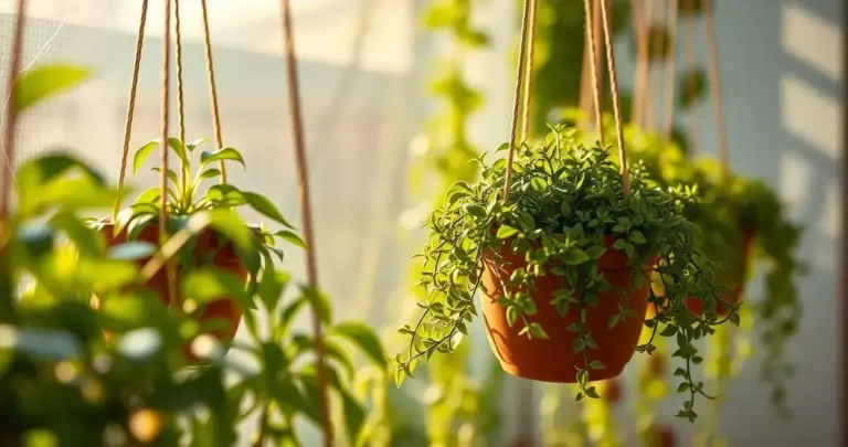 plantas pendentes de sol