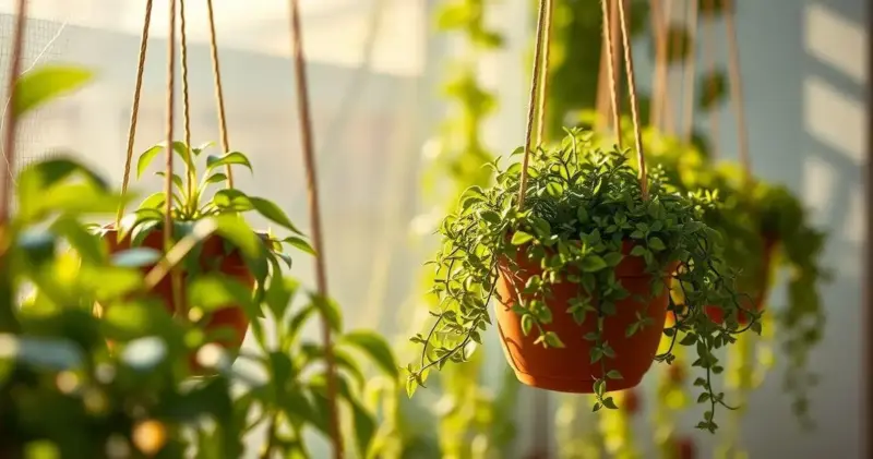 plantas pendentes de sol