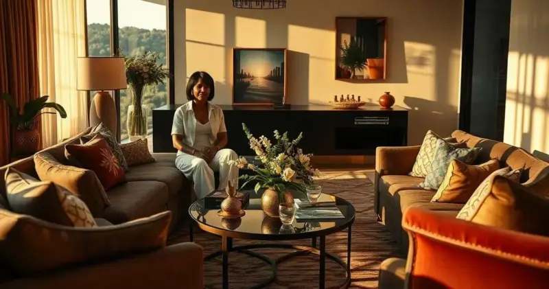 sala de estar de luxo