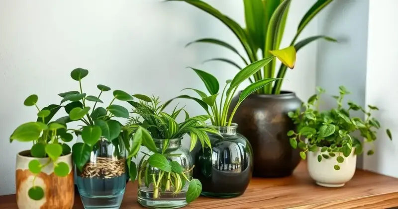 vasos de plantas