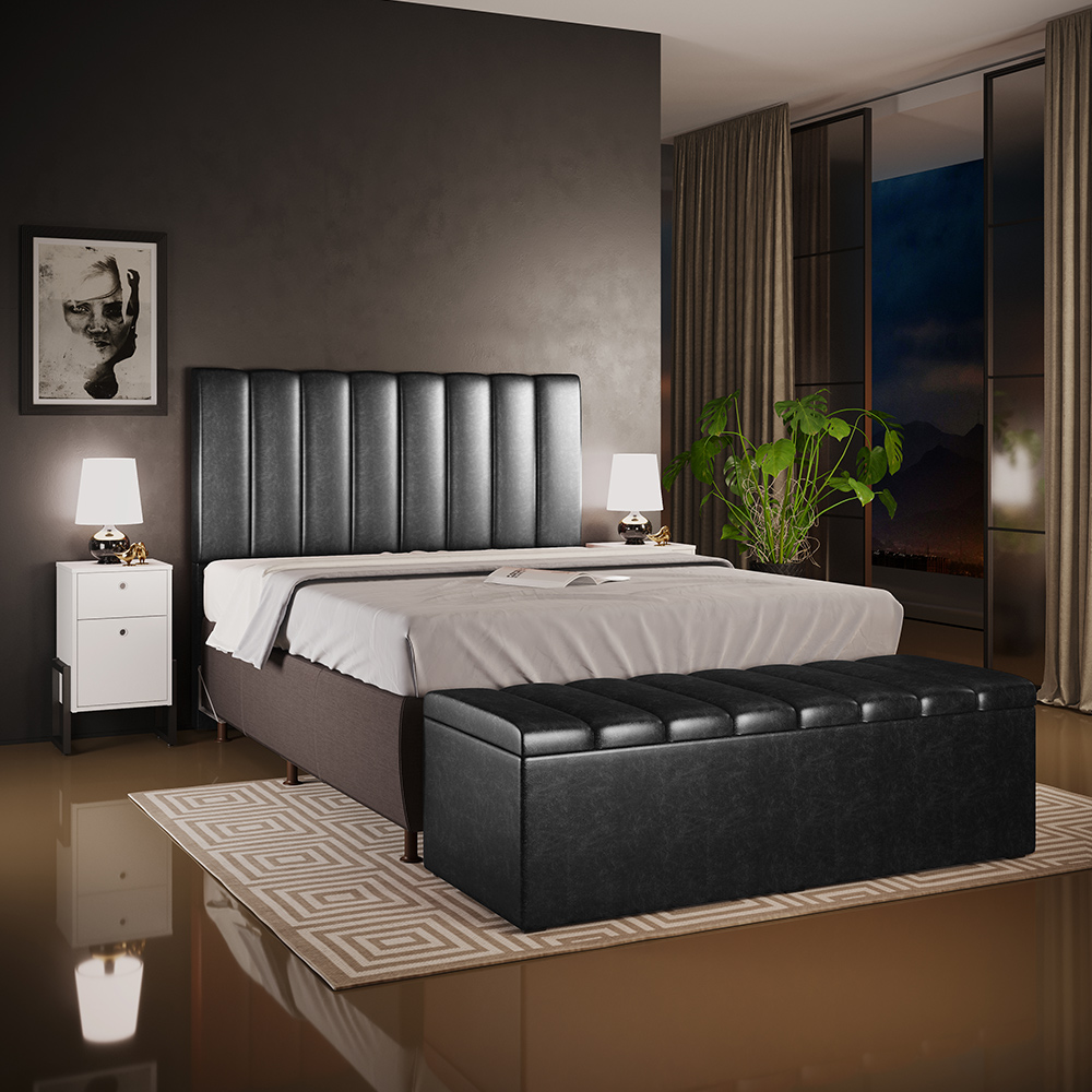 Kit Cabeceira Cama Box Casal 140cm ...