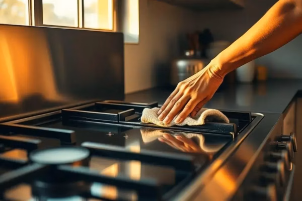 como limpar fogão de inox
