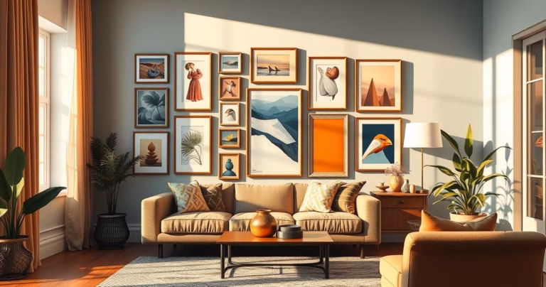 como montar uma gallery wall na sala