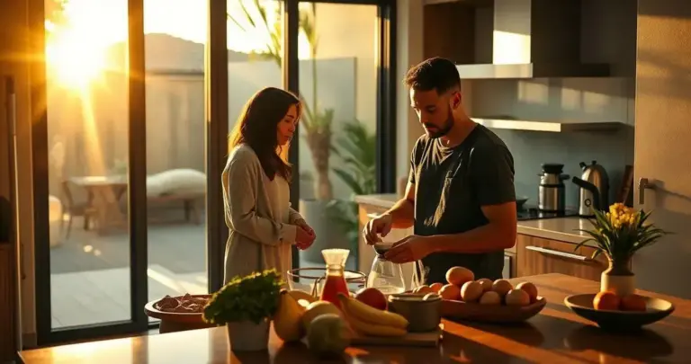cozinha com porta de vidro