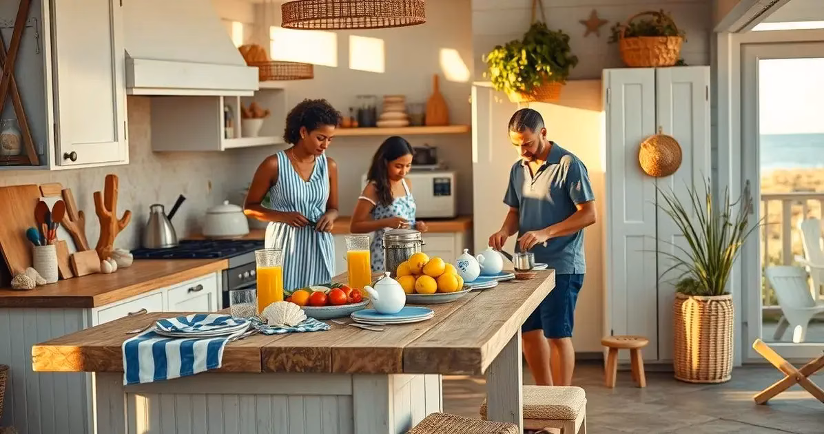 decoração de cozinha de praia